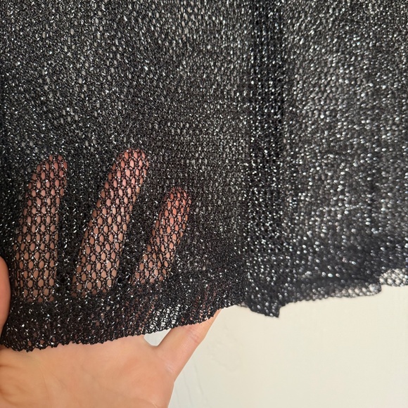 Y2K Vintage Metallic Mesh Cardigan size 8 - Picture 2 of 7